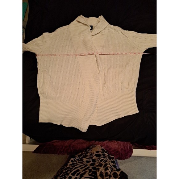 Duffield Lane 'Campbell' Knit Cashmere Blend Cardigan In Ivory Size Small - Picture 7 of 11